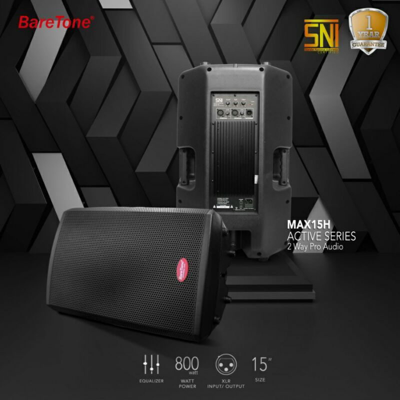 Speaker Aktif Baretone MAX 15 H Original 15 inch Active BARETONE MAX15H
