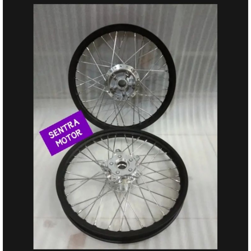 sepaket velg jari jari vrossi MX king dengan ukuran 160/160 ring 17