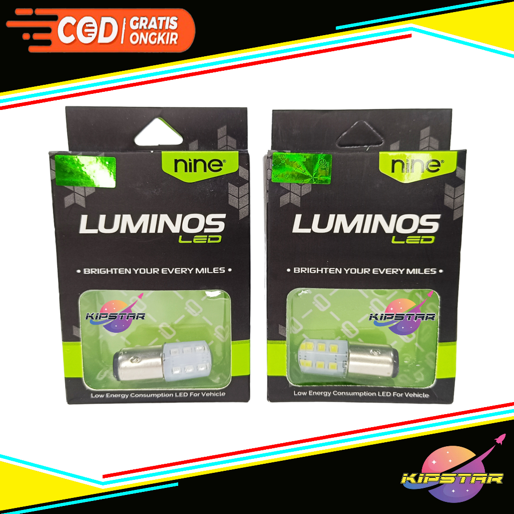 LAMPU REM MOTOR MOBIL LUMINOS S25 DC KEDIP / BOHLAM BELAKANG LUMINOS LED BISA KEDIP / LAMPU BELAKANG