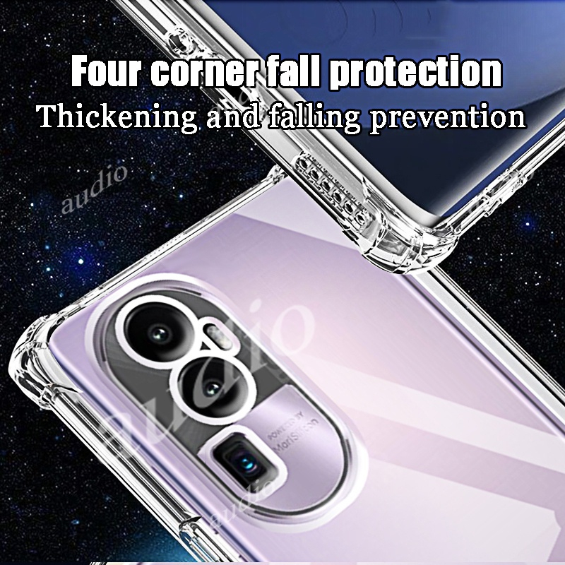 Soft Case Silikon Kompatibel Untuk Oppo Reno 10 5G Reno 10 Pro 5G Reno 10 Pro Plus 5G Bening Transparant Airbag Anti Crack Tebal