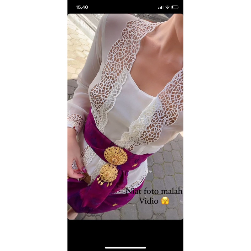 kebaya Jadi bordir kerawang bali motif terbaru