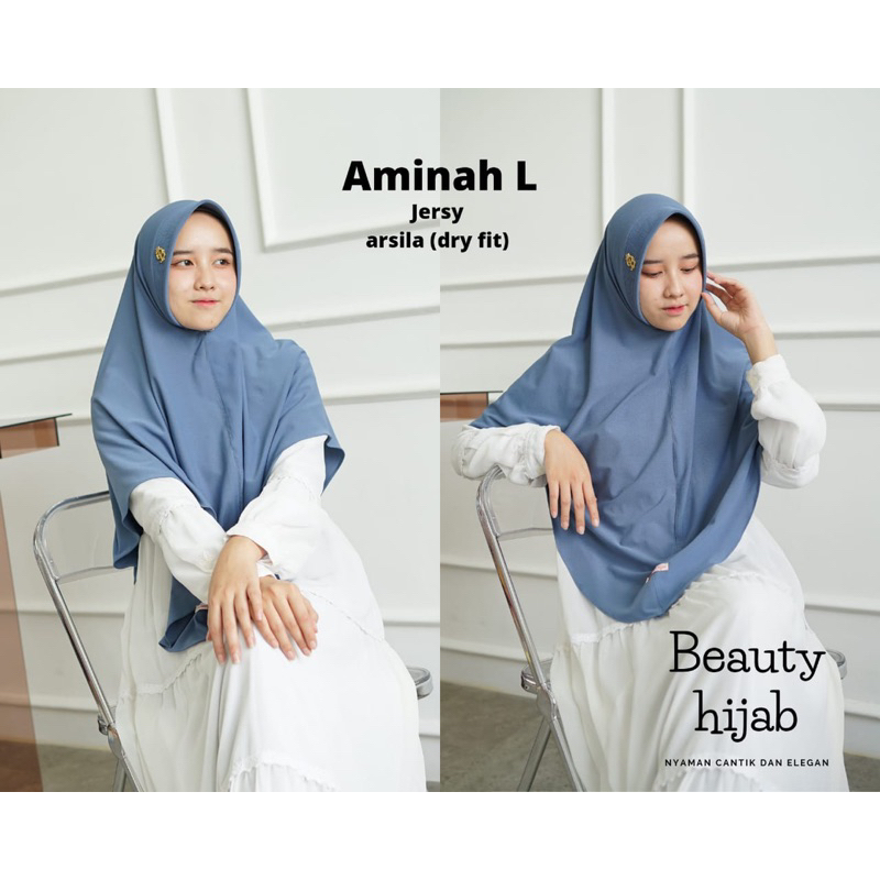 AMINAH L HIJAB BERGO BY BEAUTY HIJAB ORIGINAL