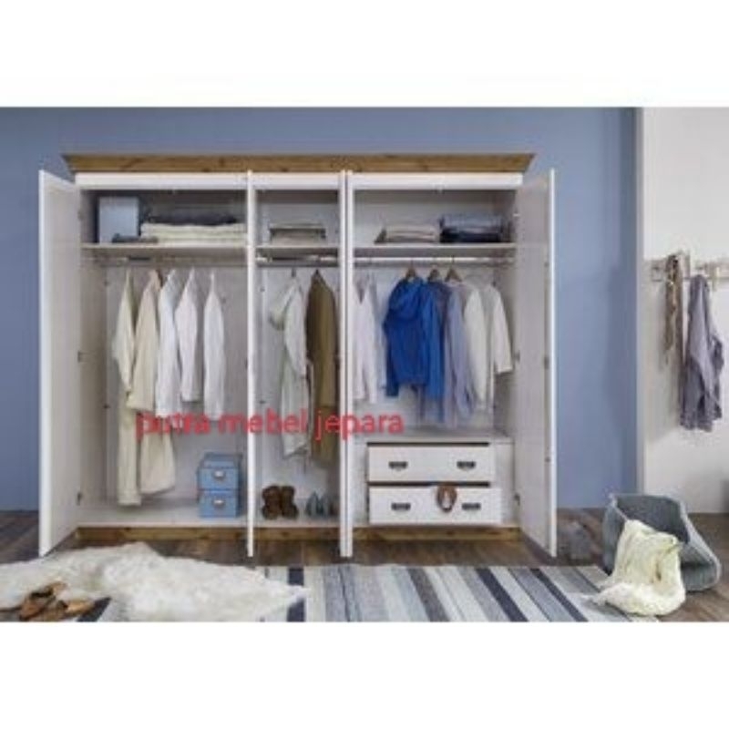 set kamar minimalis modern kayu jati cat Duco