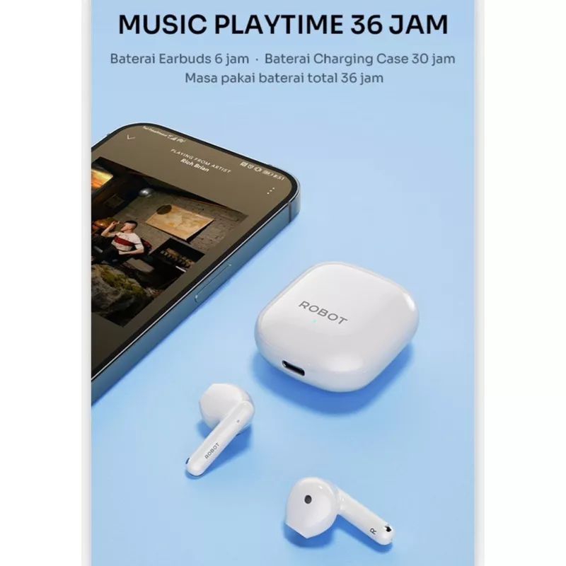 Headset wireless/bluetooth robot suara bersih dan batrei tahan lama