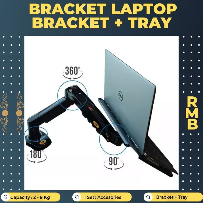 Bracket Braket Laptop North Bayou Bracket Note Book + Tray Full Motion