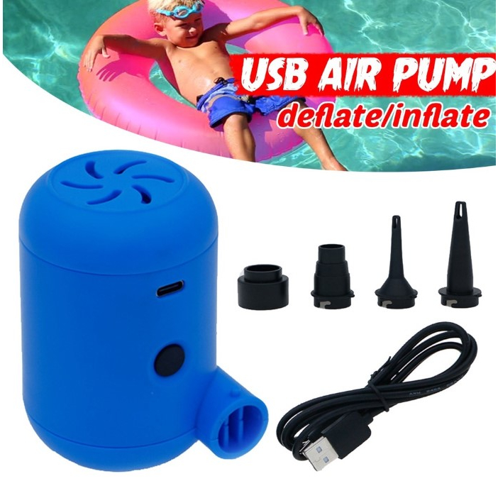 POMPA ANGIN ELEKTRIK USB Electric Pump Portable POMPA KASUR BAN RENANG