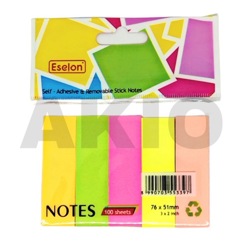 

Stick Note ESELON 5 / WARNA 76x51mm Sticky Notes Kertas Memo Tempel