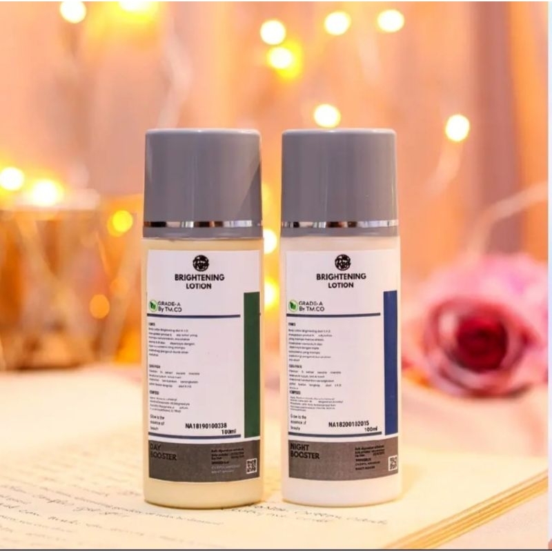 PAKET BADAN INJEKSI LOTION BOSTER PAGI DAN MALAM GRADE A BY TMCO/PEMUTIH BADAN