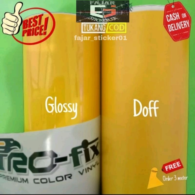 STIKER SKOTLET MOTOR WARNA KUNING DOFF/GLOSSY/STICKER SKOTLET