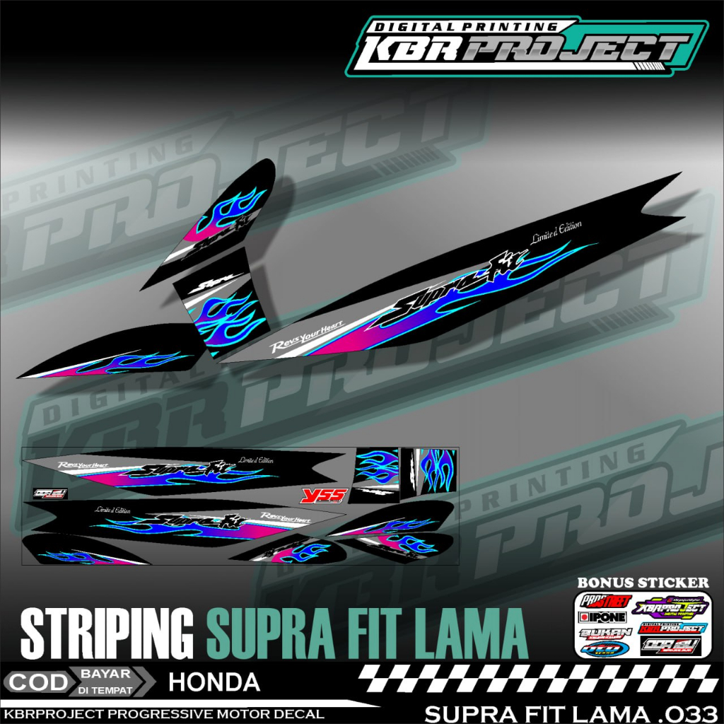 SUPRA FIT LAMA STIKER STRIPING PREMIUM MOTOR PREMIUM KEREN LIS VARIASI SUPRA FIT LAMA STIKER MOTOR H