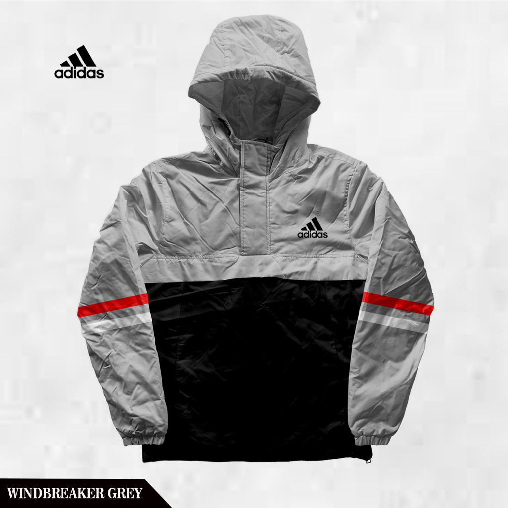 jaket windbreakers kasual pria logo adidas waterproof jacket kasual varsity adidas murah jaket outdo