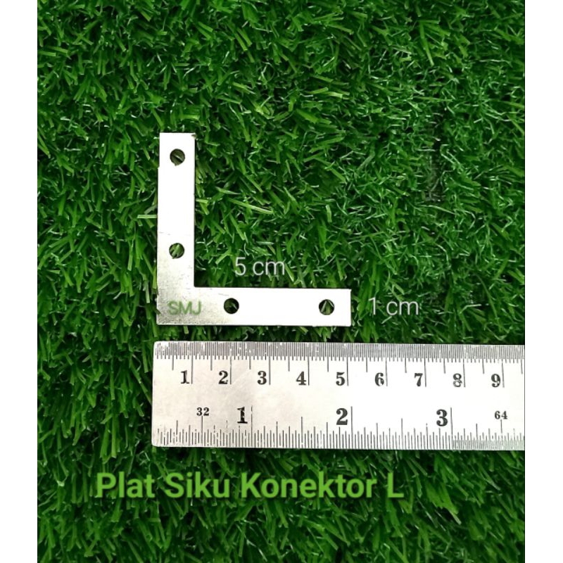Konektor Siku L 5 cm Plat Sambungan Rata