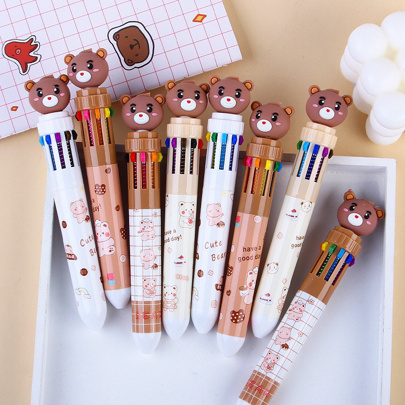

ST17 Pulpen Karakter Teddy Bear 10 Warna / Pen Warna Warni Motif Random
