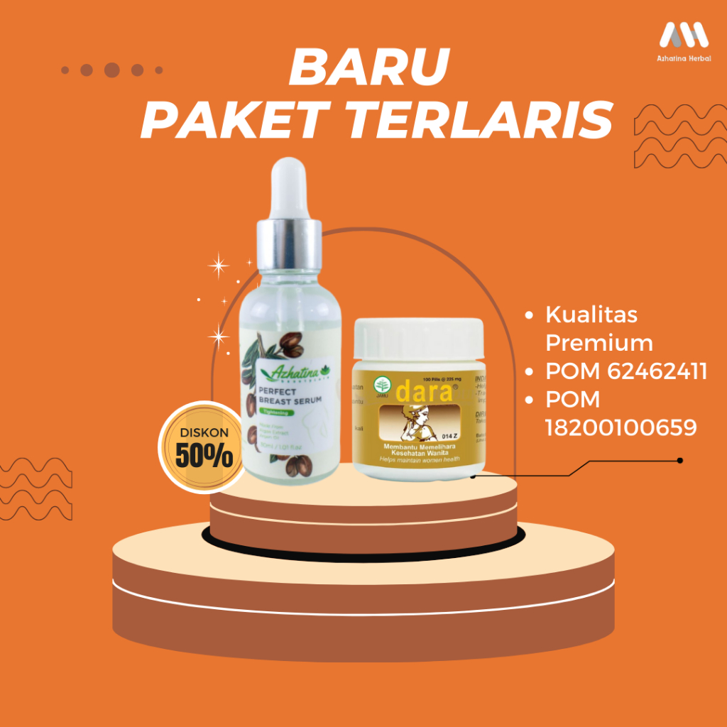 PAKET HEMAT Azhatina Pembesar Payudara dan Pengencang Payudara Permanen Perfect Breast Serum Origina