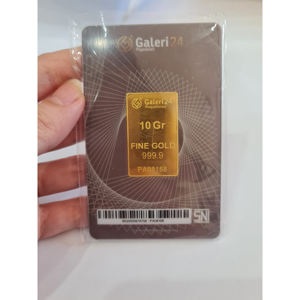 GALERI 24 PEGADAIAN 10 GRAM LM LOGAM MULIA EMAS BARCODE SERTI SNI 24K