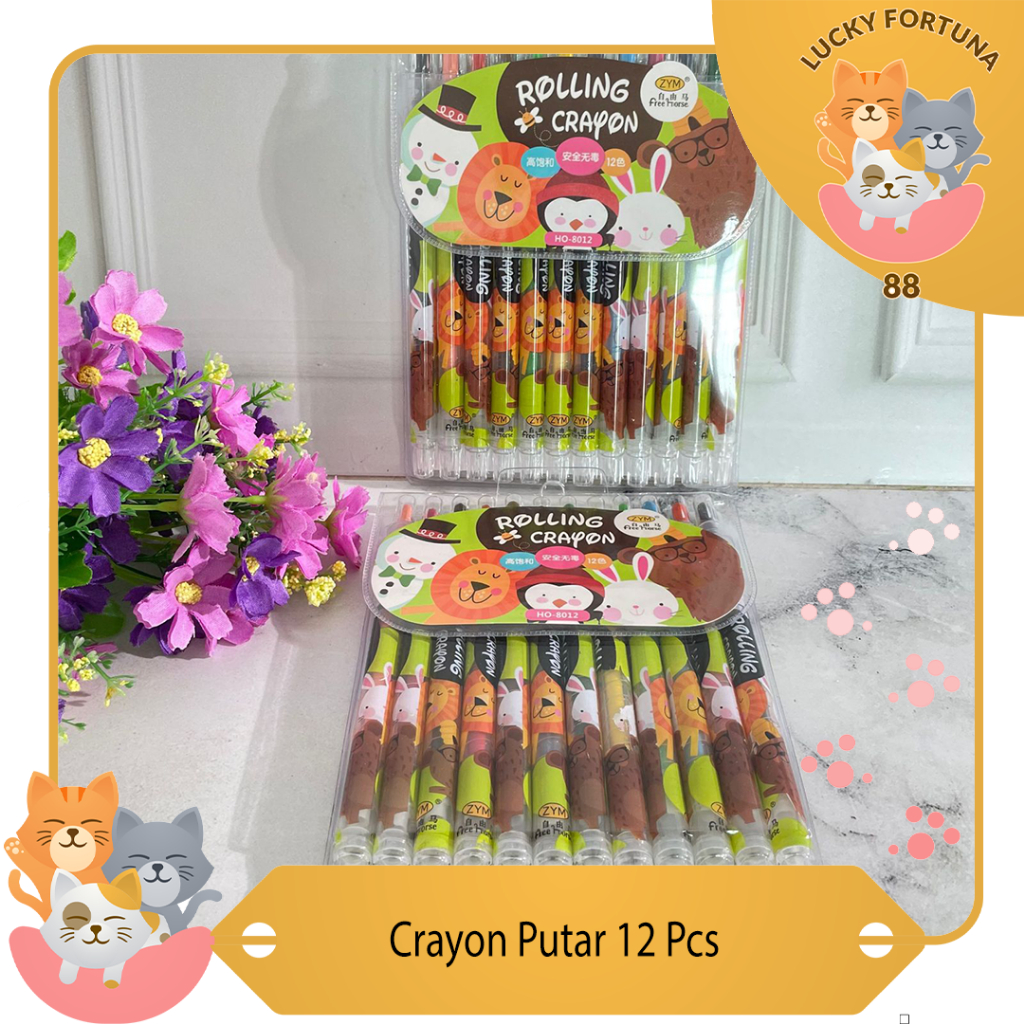 

Krayon Putar 1 Set isi 12 Pcs Rolling Crayon Termurah Cod Bagus Krayon Kualitas premium Krayon Lucu Termurah Peralatan menggambar