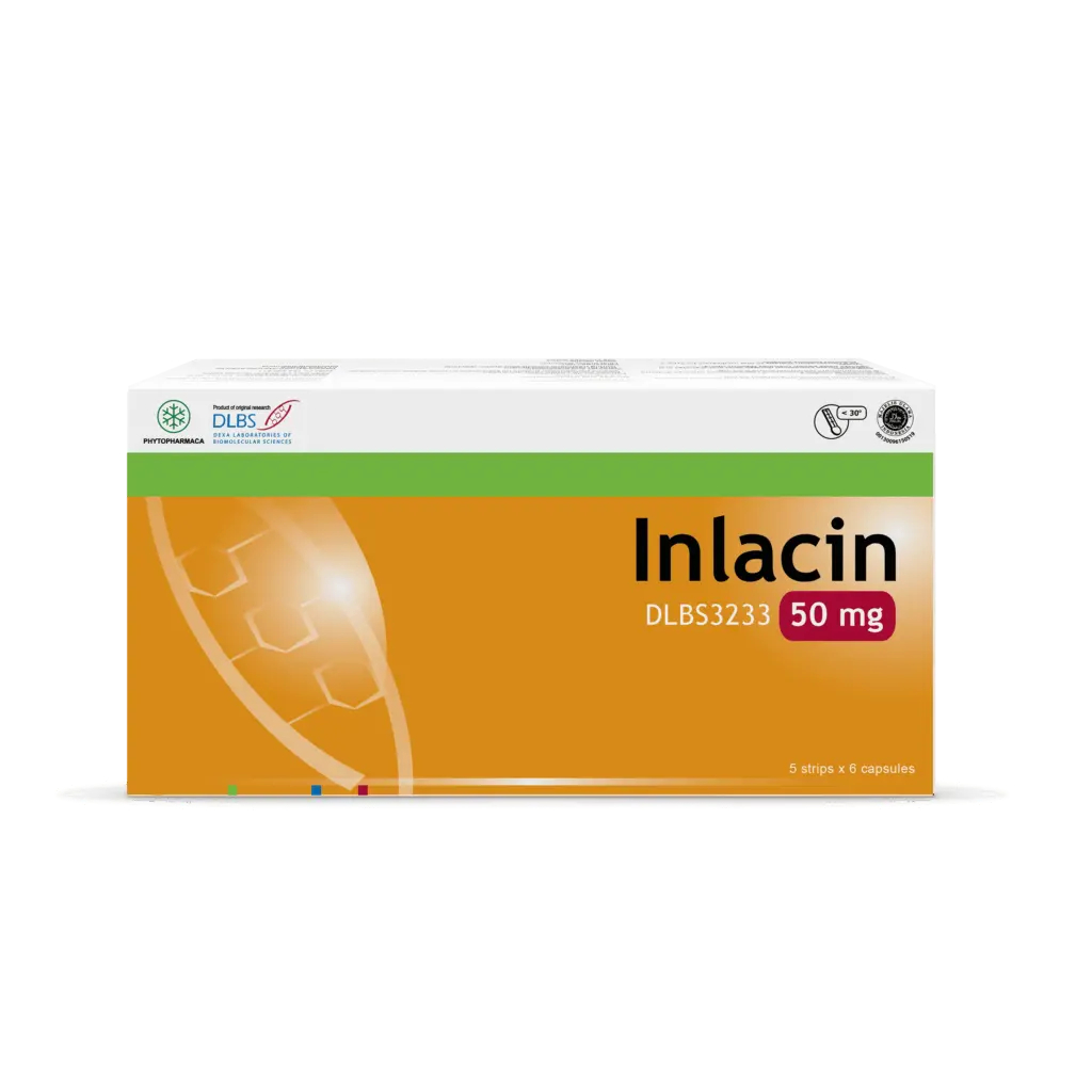 Inlacin 50mg Box 30's Kapsul Dexa - Obat Herbal Diabetes Melitus Tipe 2 / Menurunkan Kadar Gula Dara