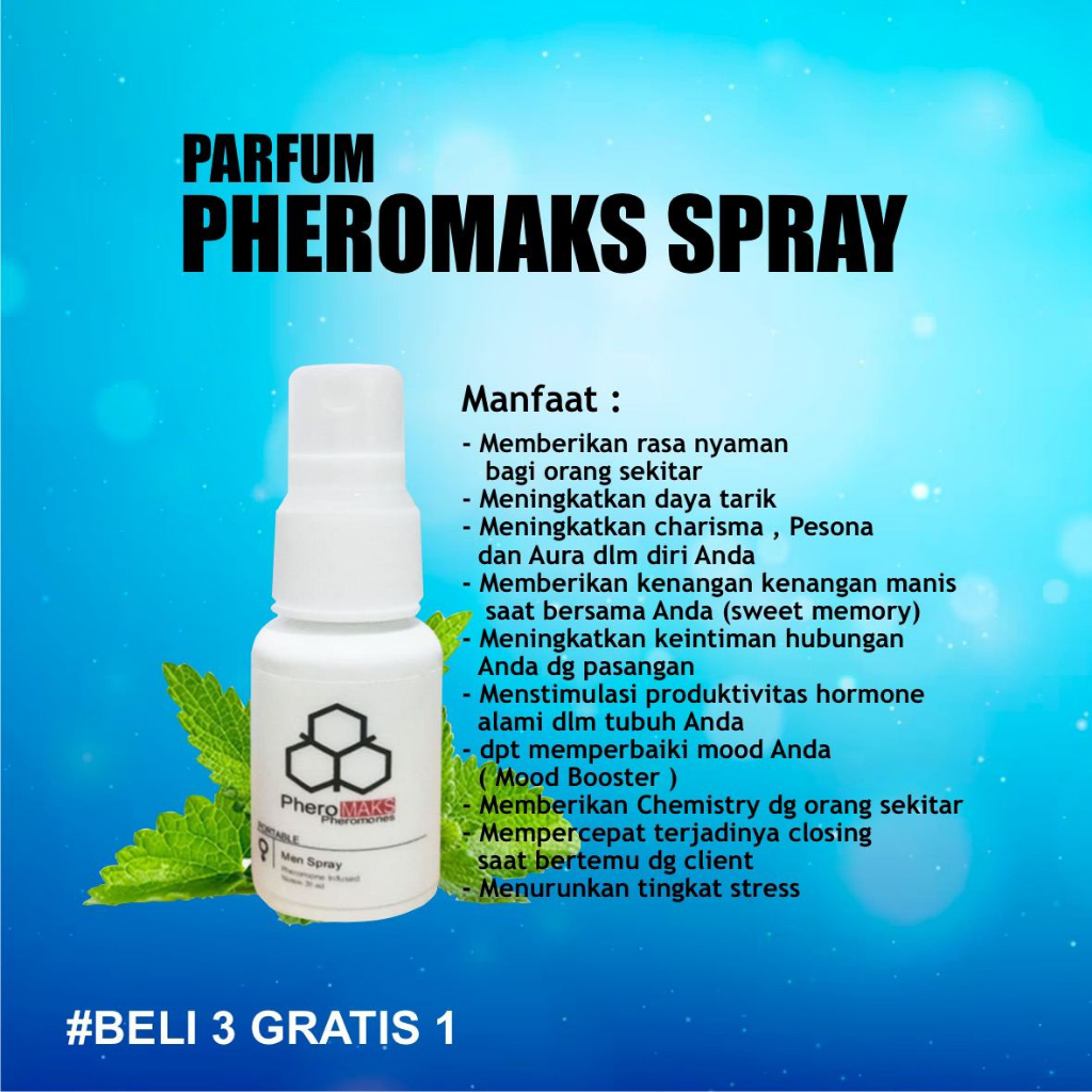 PARFUM PRIA PHEROMAKS SPRAY LOVE FRAGRANCE PEMIKAT WANITA Aroma Calm dan Glamour