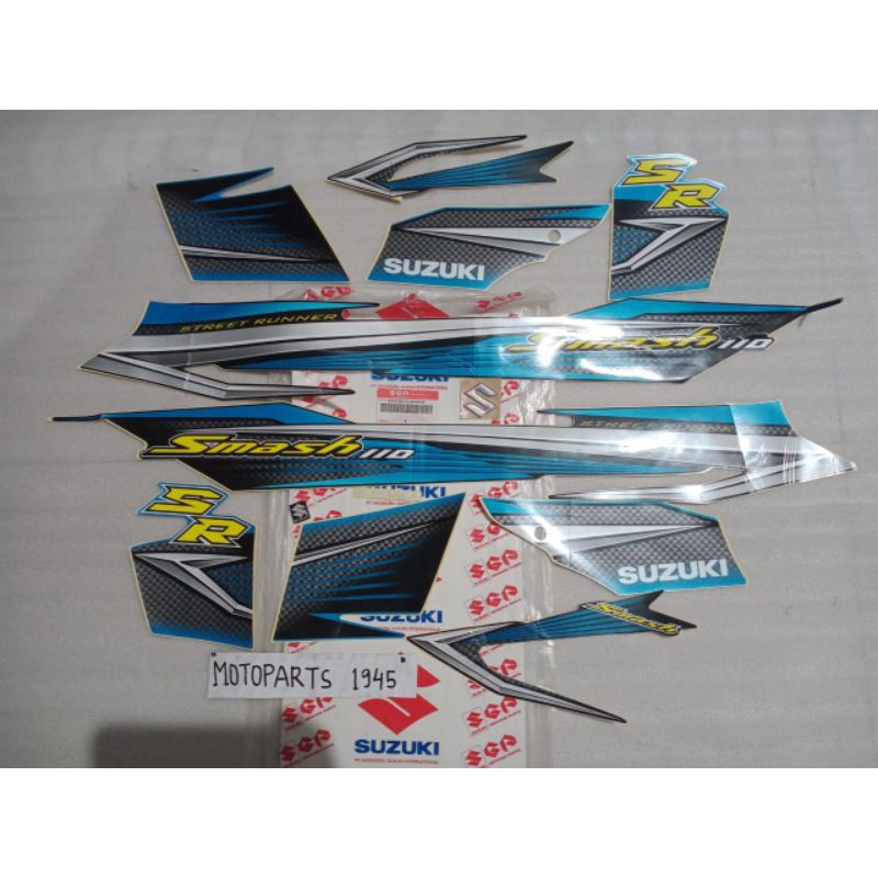 STIKER STRIPING BODY SUZUKI SMASH 110SR SET ORI SGP