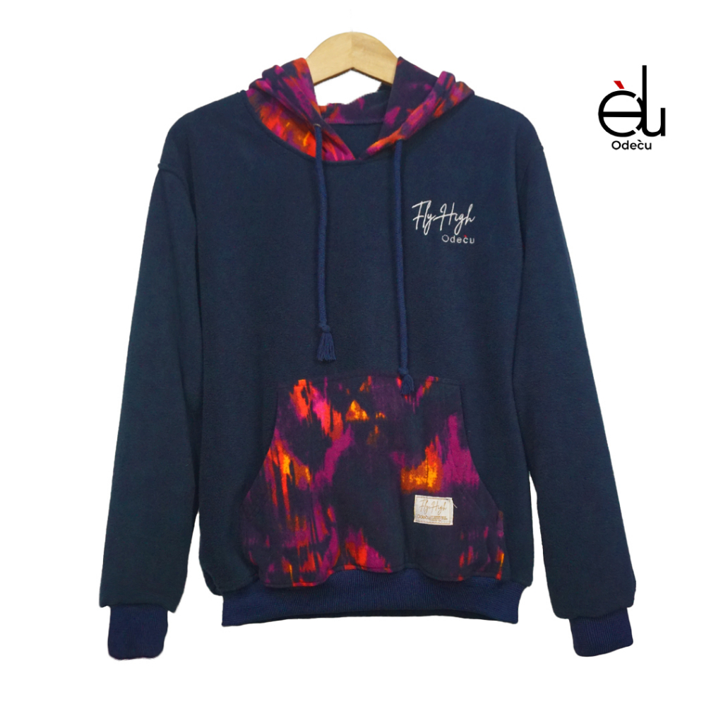 ODECU PREMIUM HOODIE POLAR ABSTRAK COMBINE SWEATER JAKET WANITA PRIA