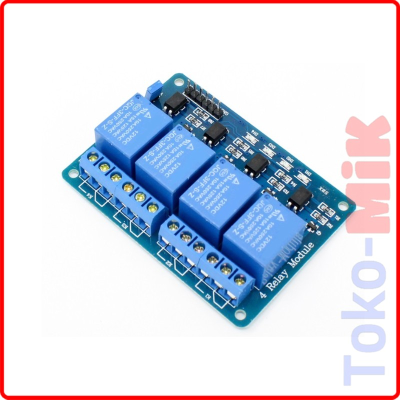 PCB 4 Ch 4 Channel 12V Relay Shield Module 4 Port Relay DC 12V NO/NC