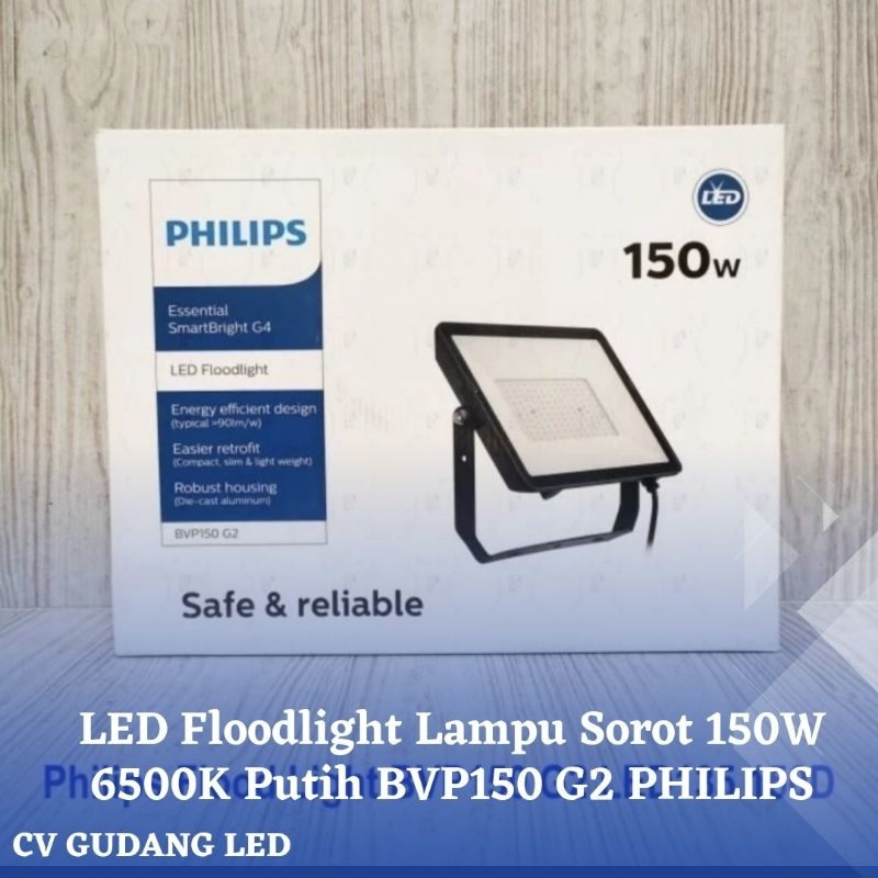LED Floodlight Lampu Sorot 150W 6500K Putih BVP150 G2 PHILIPS