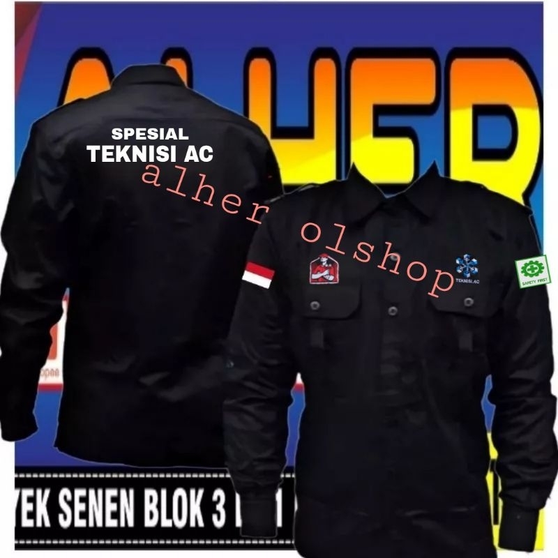 Kemeja teknisi AC baju teknisi AC seragam teknisi AC Pdh teknisi AC kemeja kerja teknisi AC baju ker