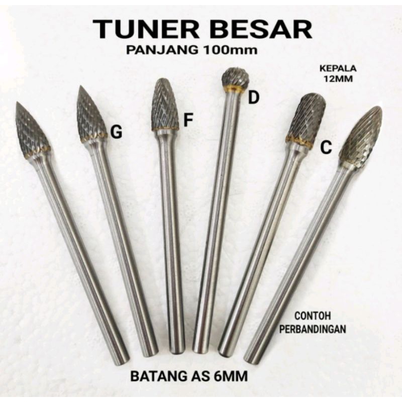 Mata bor tuner cuner 6mm panjang