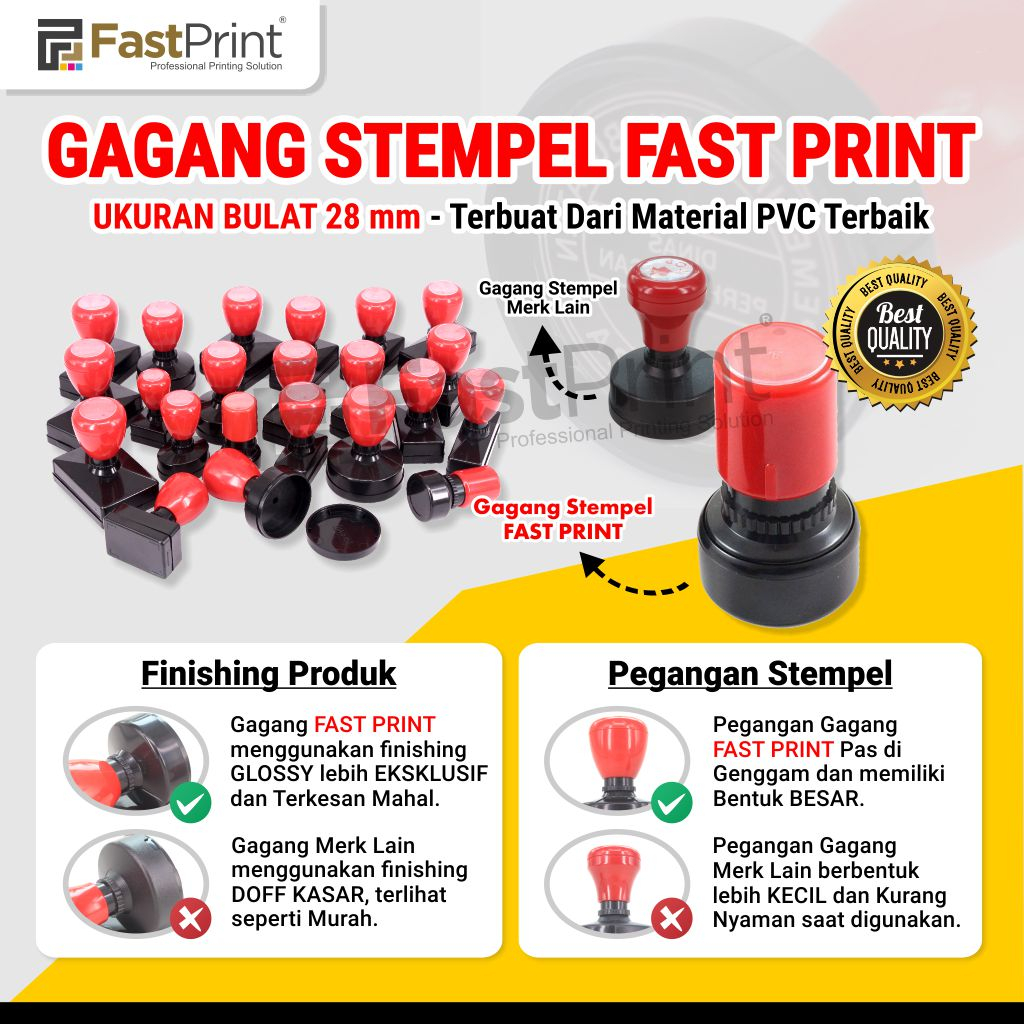 

Fast Print Gagang Stempel Flash Bulat Diamater 28 MM