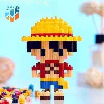 SMY Nano Blocks ONE PIECES Mini Series 3D Model, Mainan Blok Susun, Blok Konstruksi DIY, Dekorasi Hiasan Karakter Animasi, hadiah Kado Anak