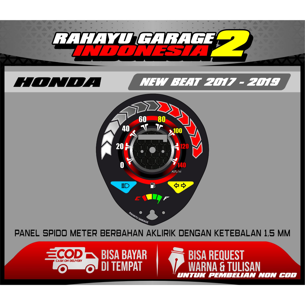 papan speedometer custom beat karbu panel spido meter custom beat karbu