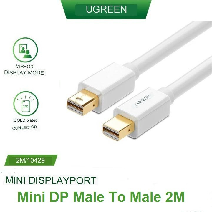 UGREEN Kabel Mini DP Male To Mini DP male Cable White - 10429