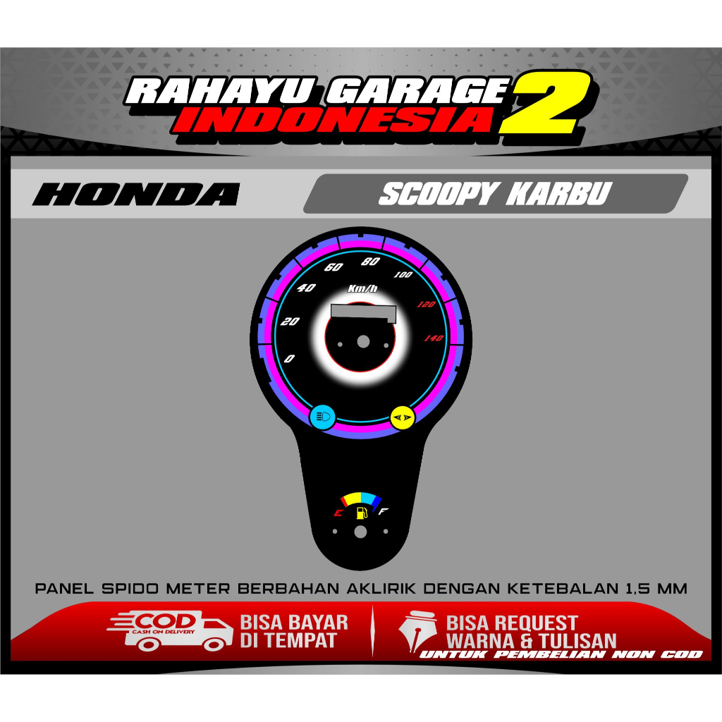 papan speedometer custom scoopy karbu panel spido meter custom scoopy karbu