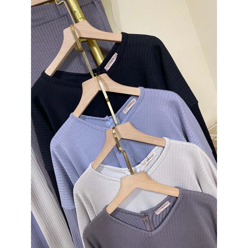 Kaala Set - One Set Knit Waffle Unio - Baju + Rok Premium Import Wanita Bangkok