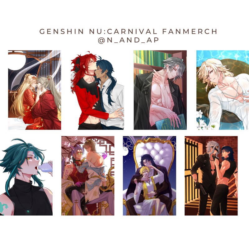 

FANMERCH Nu Carnival Genshin Kuya Ei Artprint A6 Dottore Ayato Thoma Thomato Ayathoma Zhongli Xiao Zhongxiao Alhaitham Haikaveh Kaveh Kaeluc Dottolone