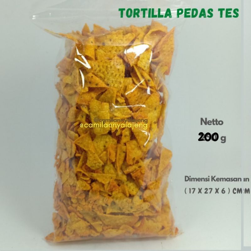 

Tortila Chips Jagung Rasa Sambal Balado TES Camilan Kiloan Curah 200 g