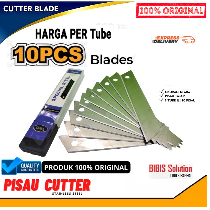 

VICO Isi Cutter Refill Cutter Blade Isi Kater Besar isi Pisau Cuter 10 pcs TERMURAH