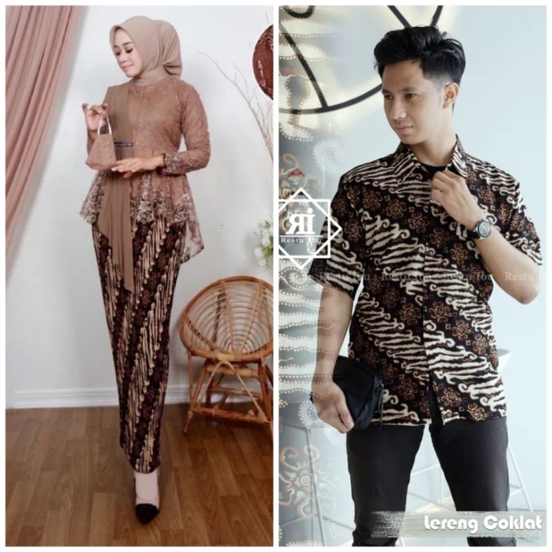 SETELAN BAJU KEBAYA BATIK COUPLE MODERN SET KEBAYA KONDANGAN WISUDA LAMARAN TUNANGAN ~ BAJU BATIK PA