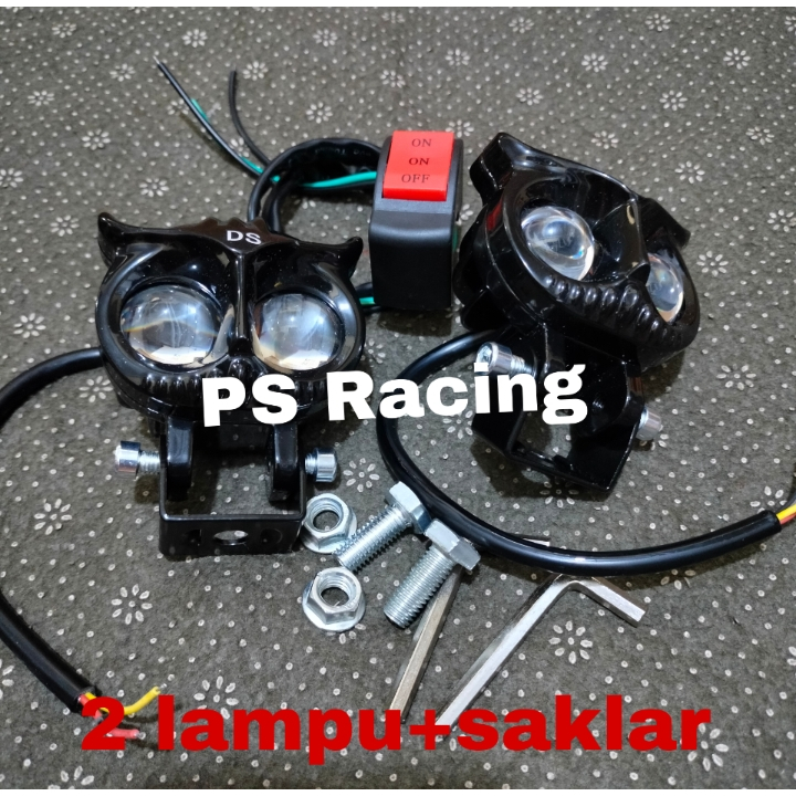 12-24V 20W 6000K Lampu Tembak Owl 2 Mata Lampu Tembak LED 2 Mata Lampu Tembak Sorot OWL Led Tipe Las