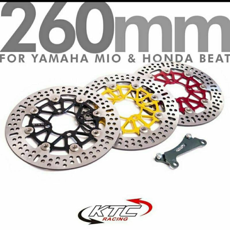 PIRINGAN CAKRAM DEPAN KTC 260MM DISC DISK BRAKE 260 MM BEAT VARIO OLD SCOOPY GENIO SPACY MIO SMILE XEON BAUT 4 DISKBRAKE DISCBRAKE