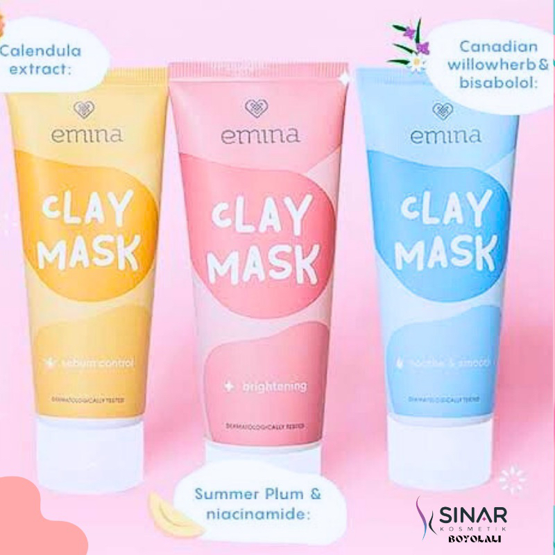 Emina Clay Mask - Masker Wajah - Masker Bilas - Mask