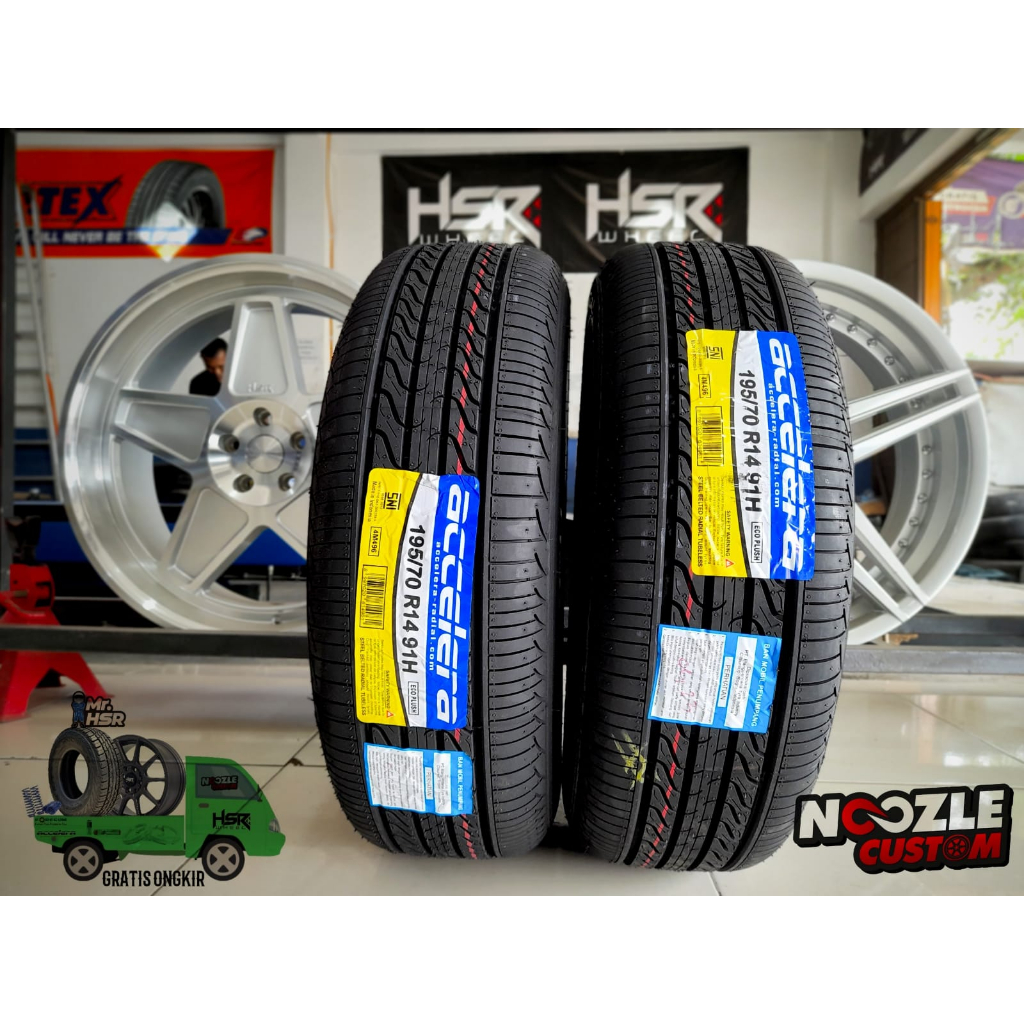 BAN MOBIL STANDAR PHANTER R14 MEREK ACCELERA 195 70 R14 BAN LUAR LOKAL