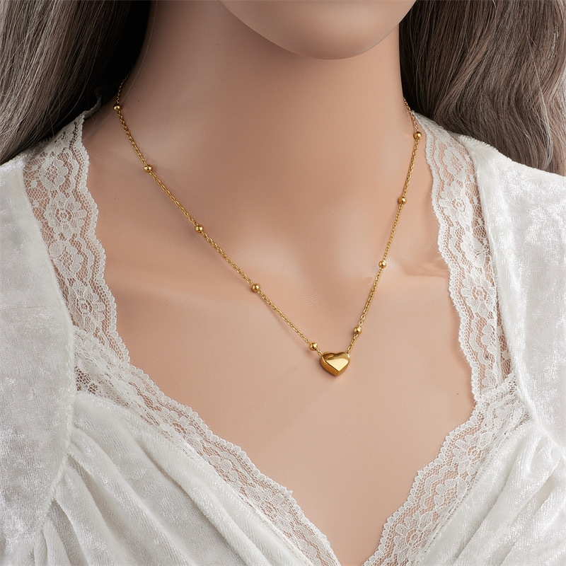 Kalung Titanium Anti Karat Wanita Dewasa Liontin Love 45 CM / Kalung Titanium Asli Ori Import / Kalu