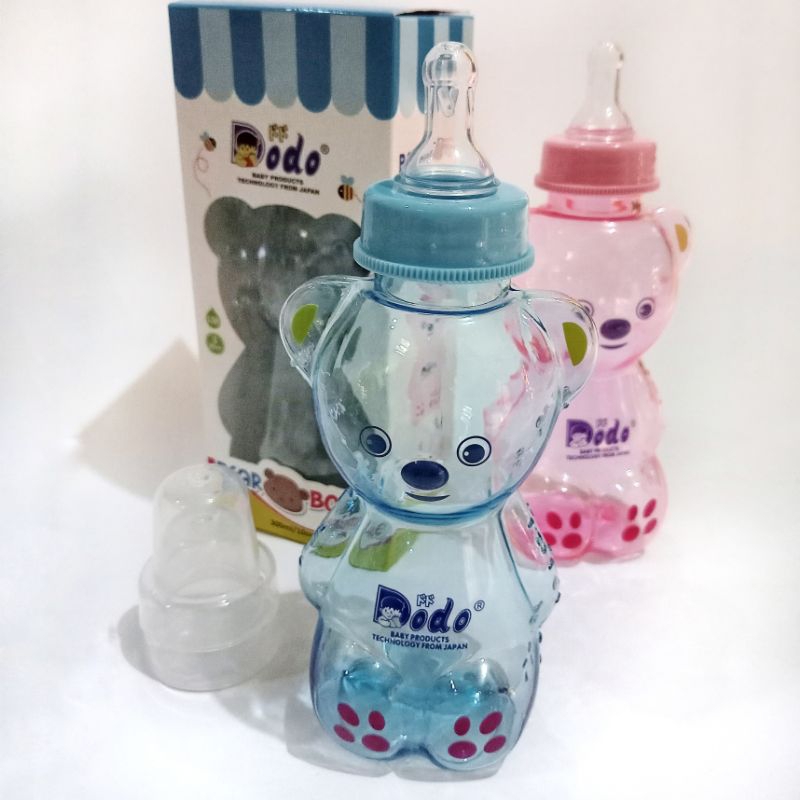 Dot Botol Minum Susu Anak Bayi Dodo Bentuk Beruang Ukuran Besar 300ml Karakter Lucu dengan Nipple Si