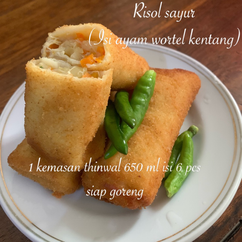 Risoles sayur (isi ayam wortel kentang) frozen