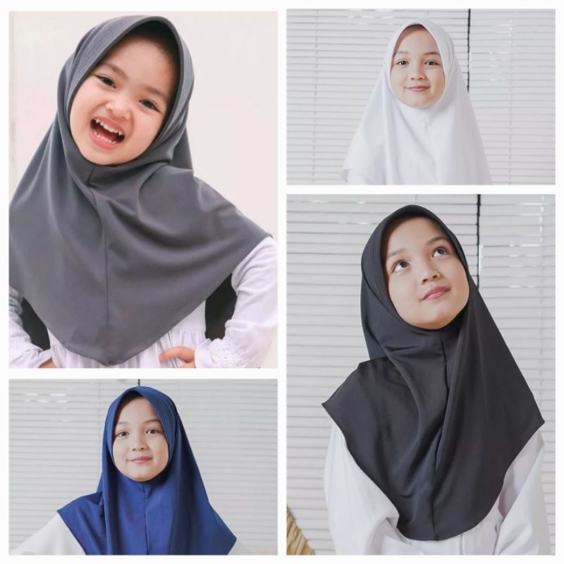 Jilbab Bergo Anak Azahra Jilbab Bergo Pet Jersey Premium