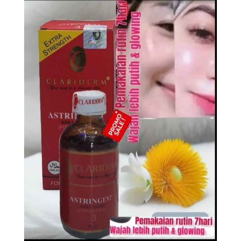 CLARIDERM  ASLI TONER GLOWING & PELICIN/Toner Clariderm Pemutih Original 100% Asli Pihlipin