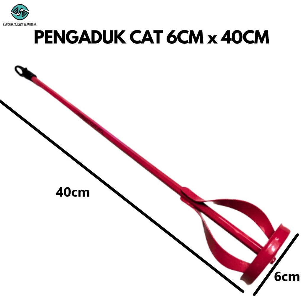 Pengaduk Cat 60 x 400 mm Tjap Mata Tongkat Mixer Semen 6 x 40 cm KSS