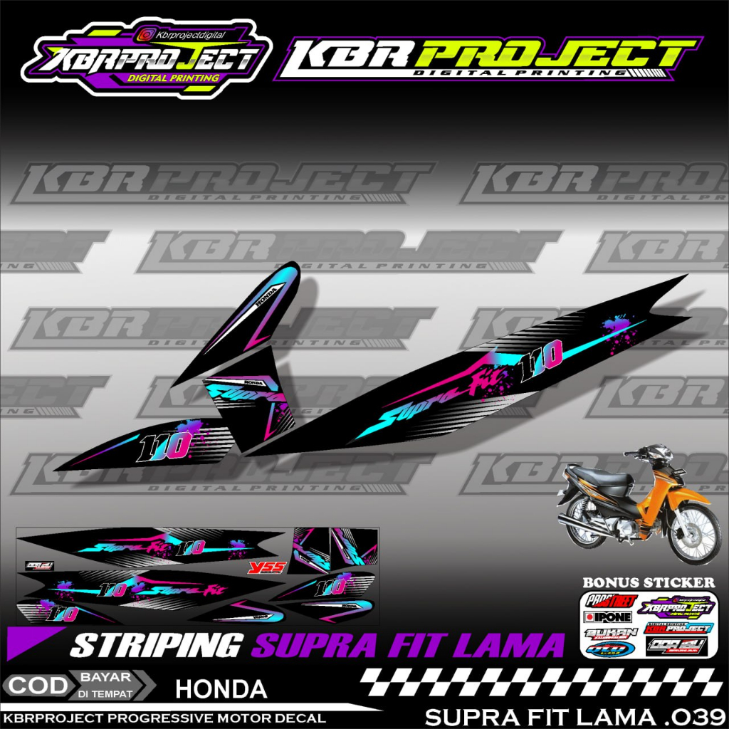 SUPRA FIT LAMA STIKER STRIPING PREMIUM MOTOR PREMIUM KEREN LIS VARIASI SUPRA FIT LAMA STIKER MOTOR H