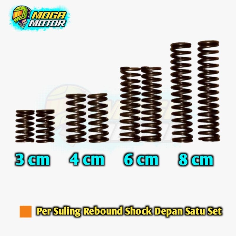 Per Suling Shock Depan Rebound Satu Set Panjang 3 cm 4 cm 6 cm 8 cm